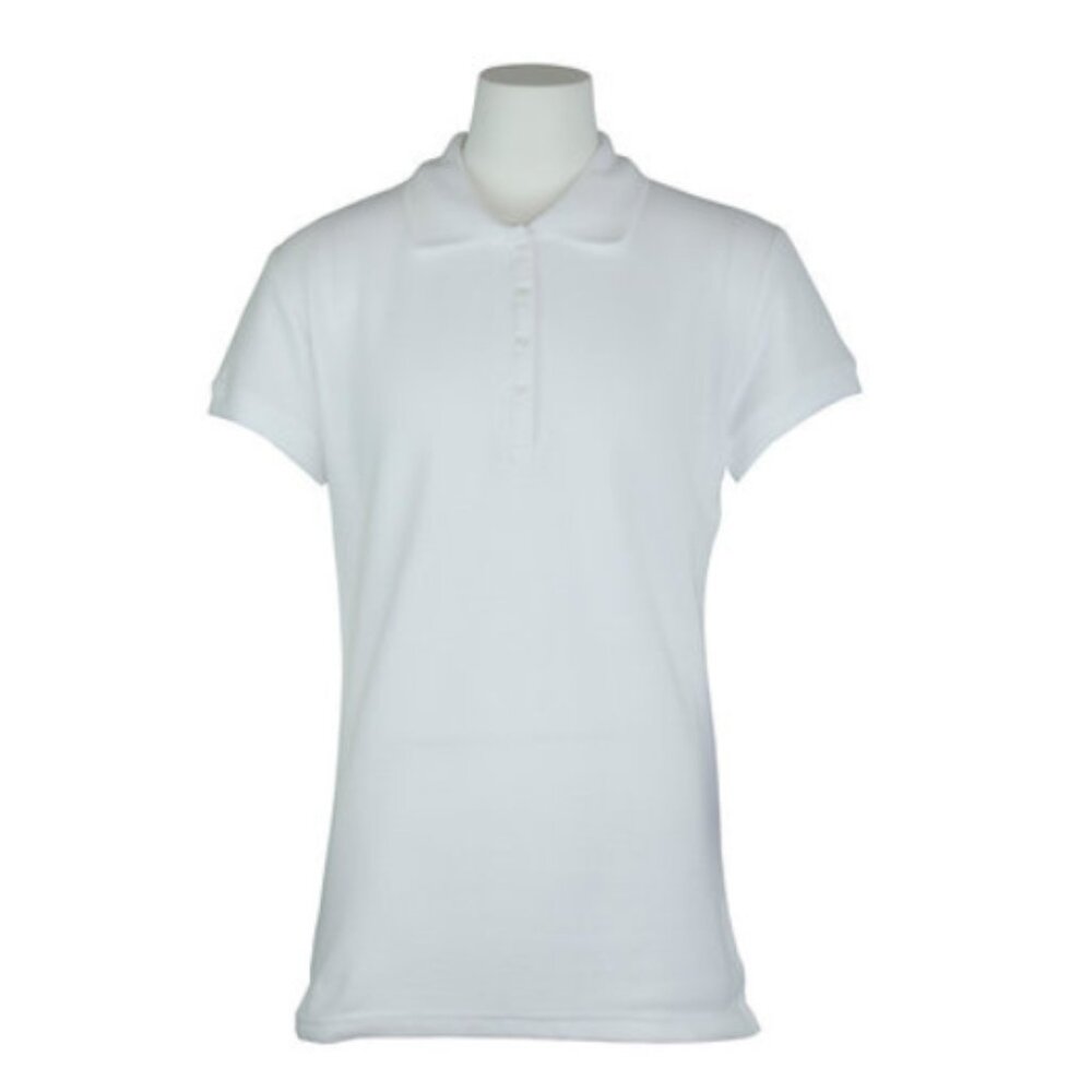 A+ White Short Sleeve Pique Polo - 9715